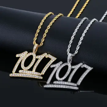

Hip Hop Micro Paved AAA CZ Stone Bling Iced Out 1017 Point Pendants Necklace for Men Rapper Jewelry Gifts