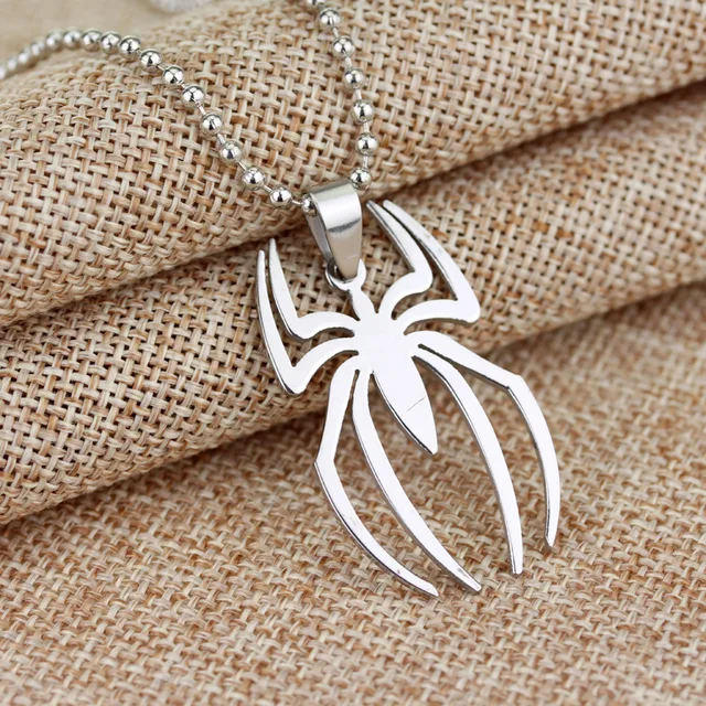 Spider Necklace for Teen Girls Zinc Alloy Pedant Choker Jewelry Necklaces for Women Men A-1111