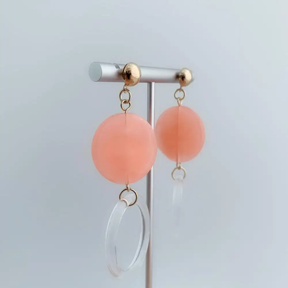 Новые золотые акриловые серьги модные ювелирные изделия свадебные вечерние