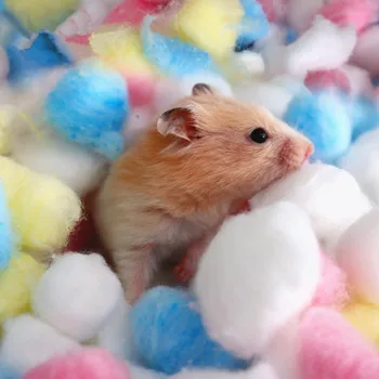 

100Pcs/Bag Colorful Winter Ball Cute Cage House Filler Keep Warm Cotton Supply for Hamster Rat Mouse Small Animals Supplies