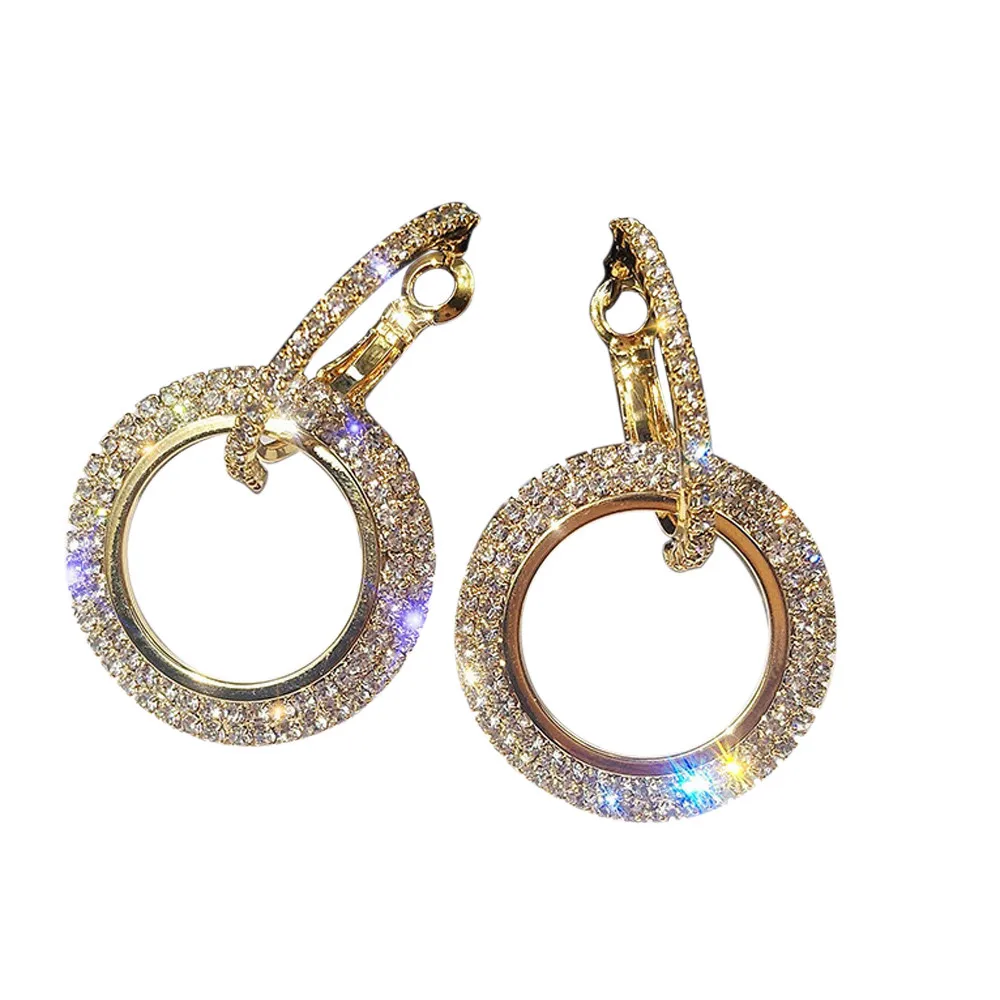 Серьги-кольца, новая мода, роскошные круглые серьги для женщин, серебро, золото, розовое золото, блестящие круглые серьги, Сережки для сережек