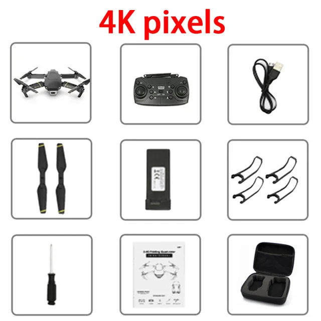 4K A Global drone EXA Dron with camera HD1080P WiFi FPV drone 4K RC helicopter FPV helicopter drone VS drone E58 E520 quadcopter - Color: 4K A