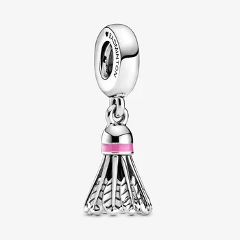 

2020 Pre-Autumn 925 Sterling Silver Badminton Birdie Dangle Charm fit Original European Charms Bracelet For Women Jewelry Making