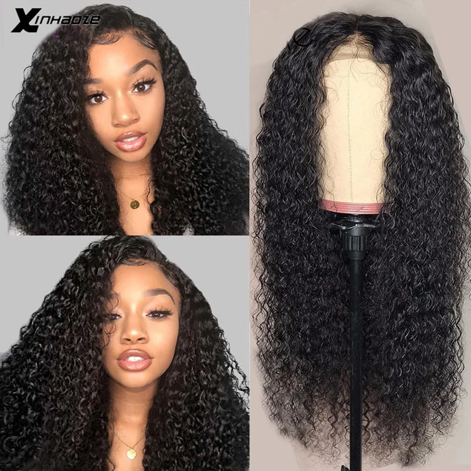  Pre plucked Curly Human Hair Wig Brazilian Remy 13x4 Lace Front Human Hair Wig For Black Women 150%