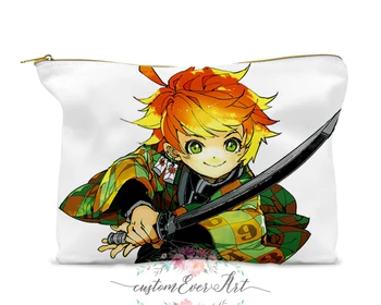 

Emma The Promised Neverland cosmetic bag clear toiletry bag zipper pouch small makeup bag cute travel bag for women