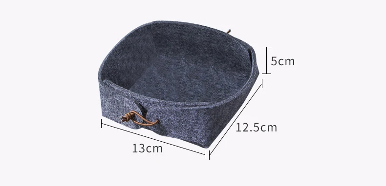 Small Felt Storage Box Office Desktop Organizer Home Sundries Storage Organizer Jewelry Makeup Storage Basket Container