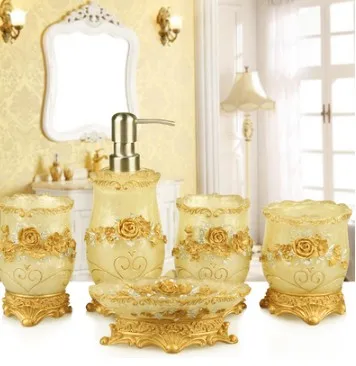 Набор для ванной комнаты Континентальный пять штук|resin bath|bathroom toothbrushbathroom suite |