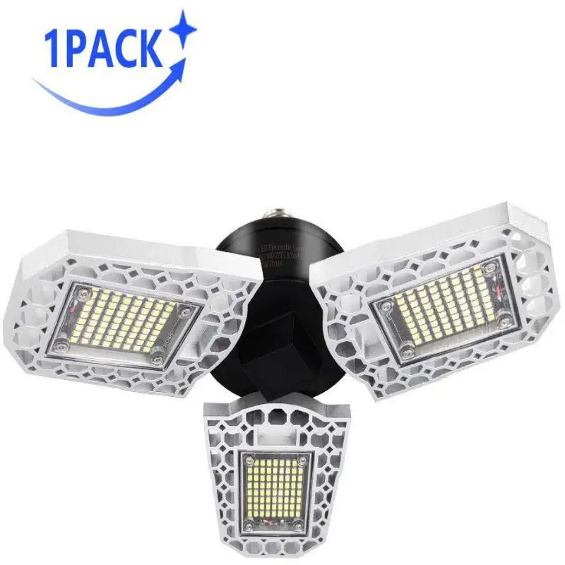 

1PCS E27 LED Garage Light Deformation 100W Angle Adjustable Ceiling Lamp For Soccer Field Workshop 7000LM Lights