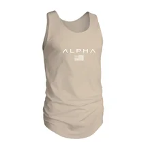 Майка для фитнеса, летняя спортивная майка для тренировок, бега, без рукавов, облегающая, эластичная, баскетбольные майки из чистого хлопка, Мужская AliExpress