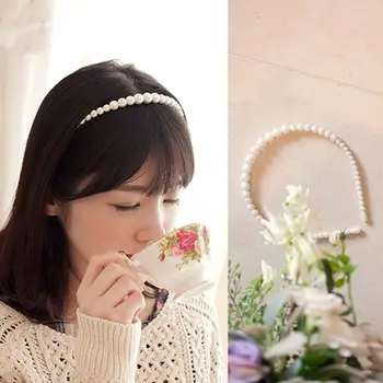 

New Korean Sample Design Imitation Pearl Hair Band Girls Hair Accessories Women Headband Wedding Party Bridal Hair Hoop