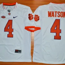 Новое поступление Clemson Tigers DeShaun Watson 4 Горячая Распродажа-белый размер S, M, L, XL, 2XL, 3XL Steve Fuller, ACC Jersey