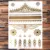 Sexy Sun Moon Star Temporary Tattoo Women Party Body Arm Art Fake Flash Tatoos Gold Metallic Tattoo Stickers Girl Браслет Запястье