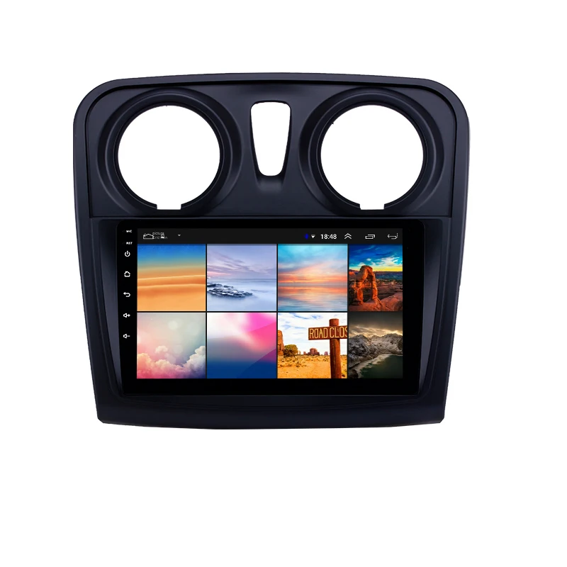 Для Renault Dacia Sandero 2012 2017 2 Din Android 9 дюймов Автомобильный мультимедийный плеер WIFI FM GPS
