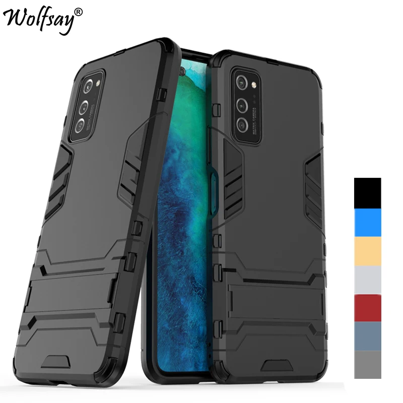 Чехол для Huawei Honor V30 Pro противоударный Гибридный чехол накладка с подставкой из