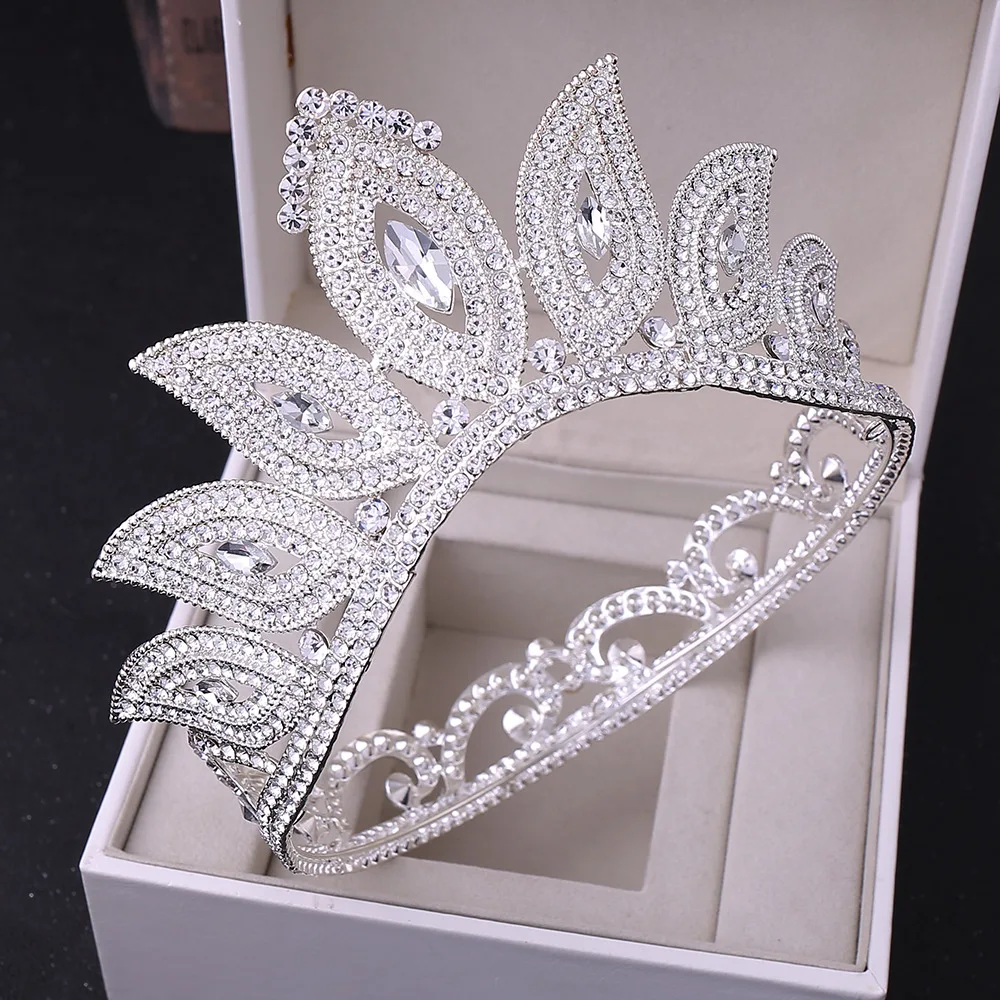 Baroque Wedding Crown Bride tiara Crowns for Queen Pageant Diadem Prom Headdress Bridal Princess Hair Jewelry Accessories