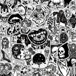 10/30/50pcs Horreur Thriller Gothique Graffiti Autocollants pour Étui De Téléphone Skateboard Moto Ordinateur Portable Enfants Jouet Autocollant Cool Autocollant 