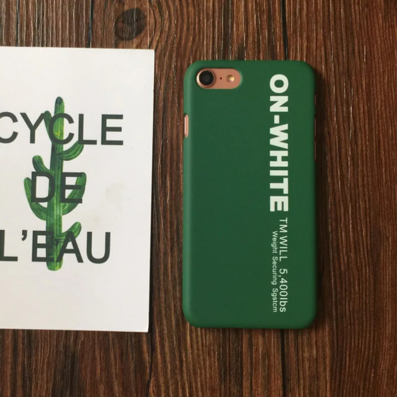 Модный белый чехол для телефона iPhone SE 5s 6s 6 S 7 Plus 8 8plus X брендовый чехол Coque Funda для iPhone Xs Max iPhone7 6,5 - Цвет: Green