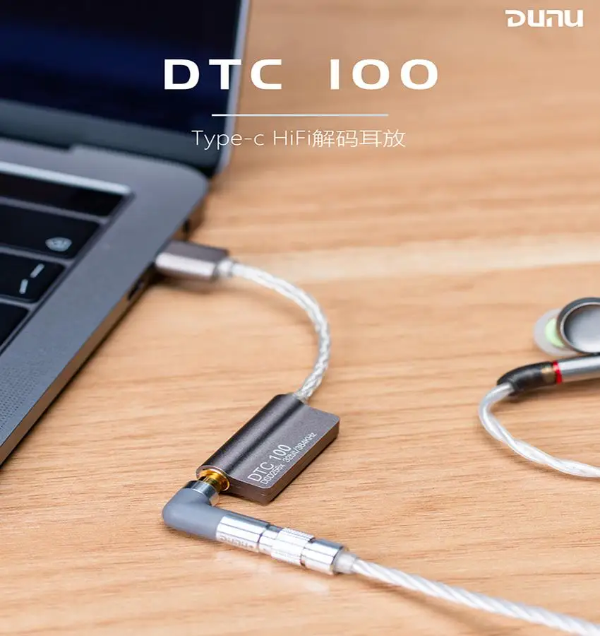 

Hi-Fi DAC AMP DSD256 портативный адаптер DUNU DTC100 с USB Type-C на