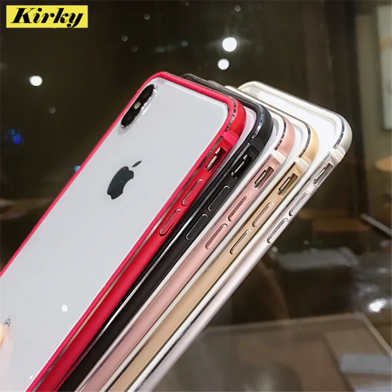 Модный простой металлический каркас силиконовый чехол для iphone 6 6s 7 8 Plus x Shockproot защитный резиновый чехол для телефона iphone XS MAX