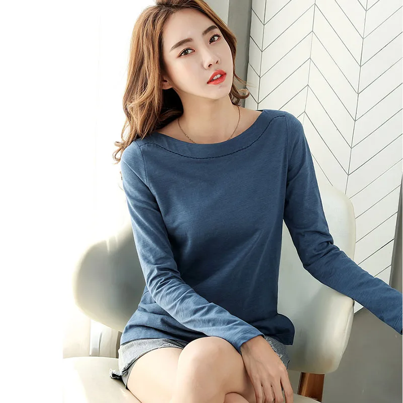 BOBOKATEER camisas mujer футболка с длинным рукавом Женская Одежда Рождественская футболка Женские футболки хлопковая Футболка женская футболка
