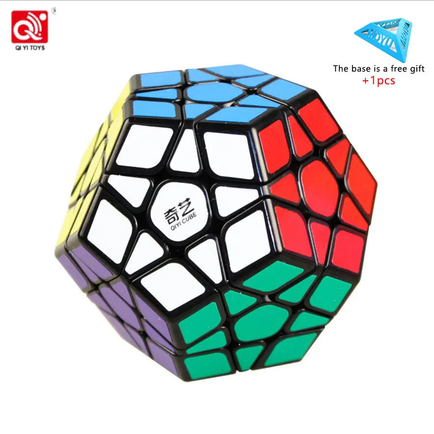 QIYI 3X3 Megaminxeds магический куб черно-белый скоростной Профессиональный 12 сторонний пазл Cubo Magico Развивающие игрушки для детей