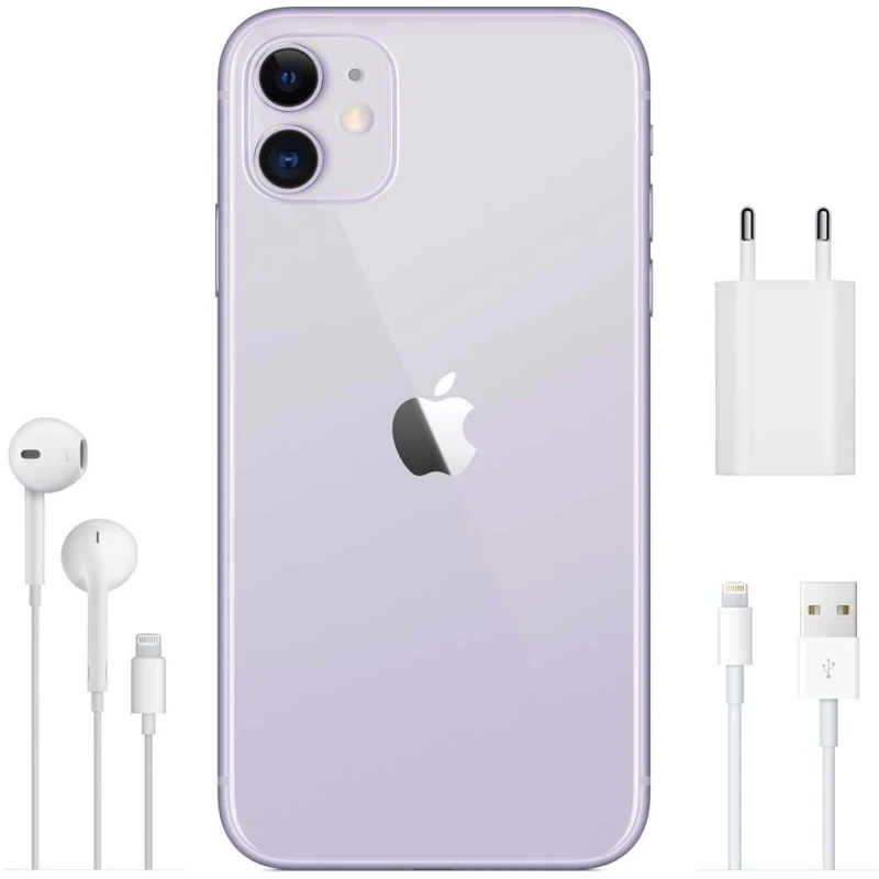 Смартфон Apple iPhone 11 MWMC2RU/A 256Gb пурпурный 3G 4G 1Sim 6.1" IPS 828x1792 iOS 13 12Mpix 802.11