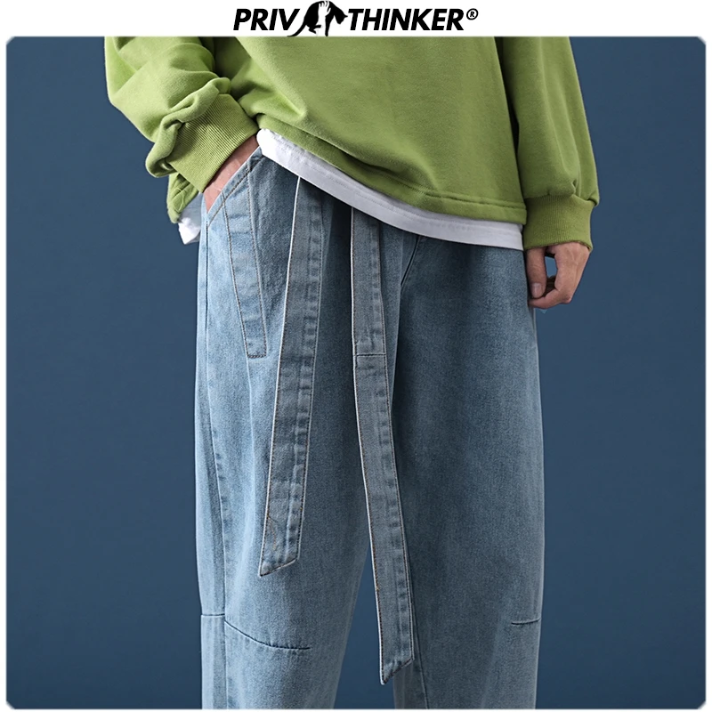 Tanie Privathinker mężczyźni kobiety koreańskie modne spodnie denimowe 2019 męskie hip hopowe proste jednolite jeansy męskie Oversize luźne, jesienne jeansy