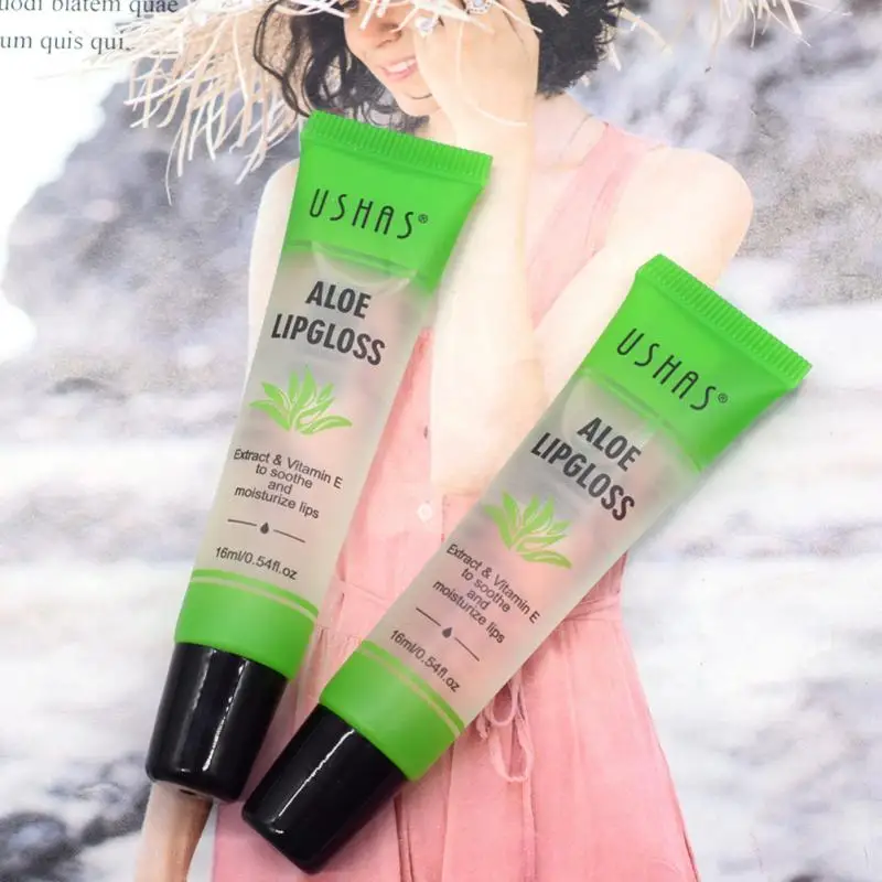 Натуральный водостойкий блеск для губ с алоэ Гигиеническая губная помада
