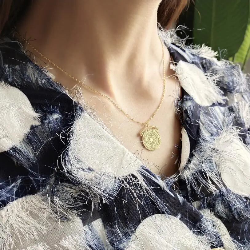 Серебряное колье 925 пробы для женщин модное золотое ожерелье несколько Подвеска со слоями длинное ожерелье s ювелирные изделия в стиле "Бохо"