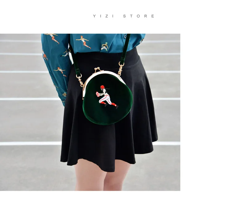 Новая Оригинальная дизайнерская женская винтажная сумка велюровая с мультяшной вышивкой женская сумка-мессенджер мини женская сумка на плечо Сумочка Кошелек