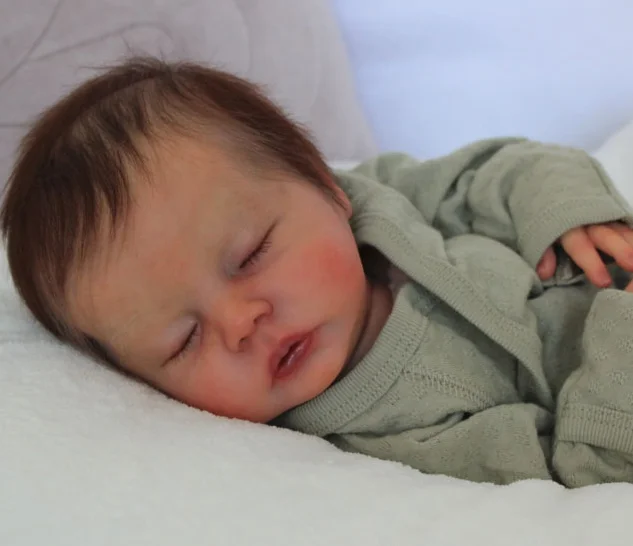 NPK 18inch Reborn Doll Kit Delilah Lifeike fresh color Soft DIY Doll Parts 6