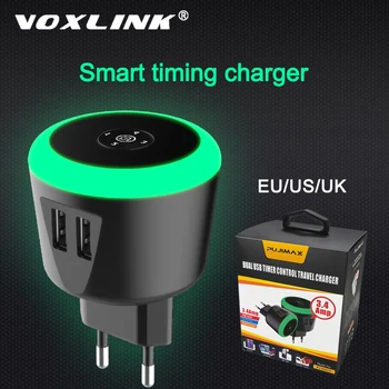 

VOXLINK USB Charger Smart timing EU/US/UK LED Timer Control for iPhone x iPad Samsung Galaxy s9 s10 Galaxy HTC Xiaomi LG Huawei