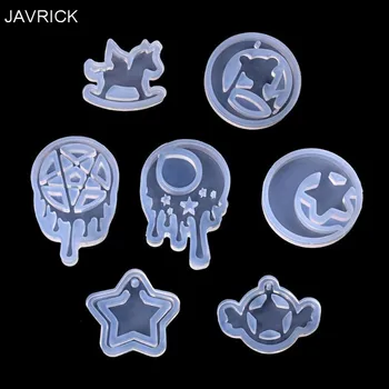 

7Pcs Handmade Crying Moon Star Toy Horse Resin Pendant Mold Jewelry Making Tools