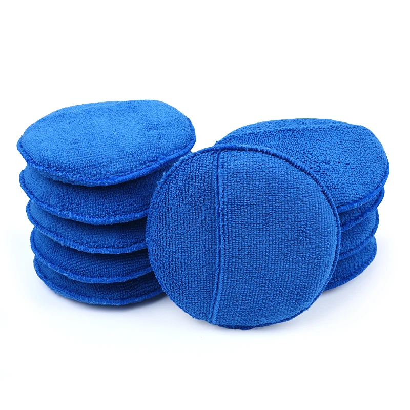 

Partsworld Microfiber Wax Applicator Pad 10pcs 5" Ultra Soft Microfiber with Finger Pocket Polisher Car Wax Apply Remover Pads