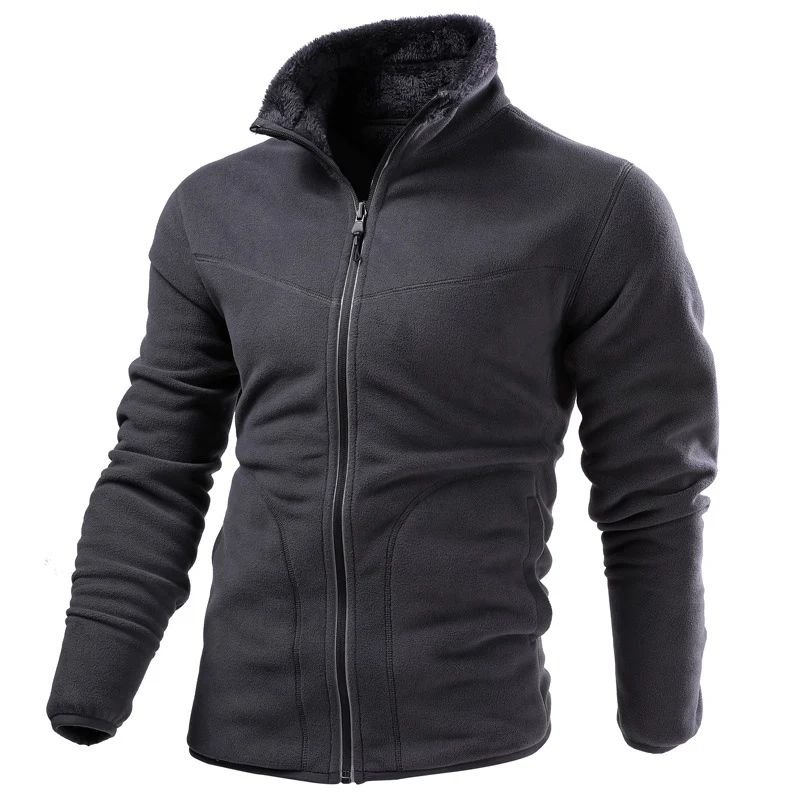 Facecozy Men Outdoor Hiking Thick Warm Fleece Winter Jacket Male Camping Skiing Wear Both Sides Coat for Fishing Trekking | Спорт и