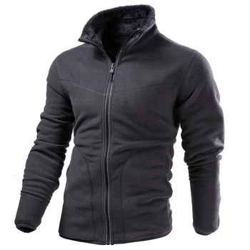 

Facecozy Men Outdoor Hiking Thick Warm Fleece Winter Jacket Male Camping Skiing Wear Both Sides Winter Coat for Fishing Trekking