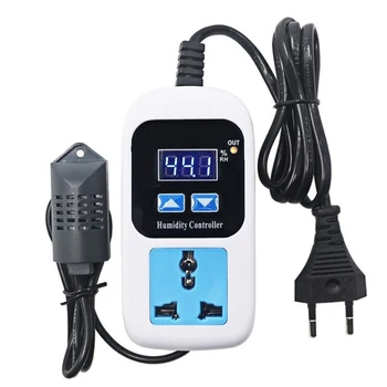 

110-220V 00%~99%RH Digital Humidity Controller Humidity Moisture Control Switch Socket Outlet Inlet Hygrometer Hygrostat