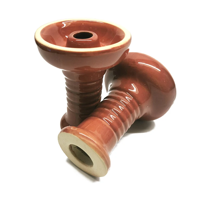Ceramic Red Hookah Bowl Funuel Single Hole Shisha Holder 1 Outlet Flavor Top Head Chisha Cup Flavour Pot Smoking Narguile Keeper