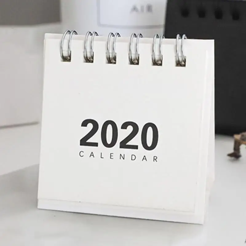 Календарь черный белый серый серии Настольный календарь двойной ежедневный график стол школа планирования офисные принадлежности год - Цвет: 2