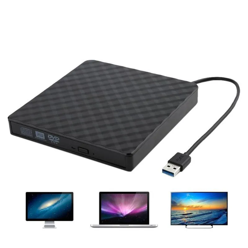 Внешний CD привод USB 3,0 Портативный DVD записывающее устройство для Windows для Mac настольный компьютер ноутбук