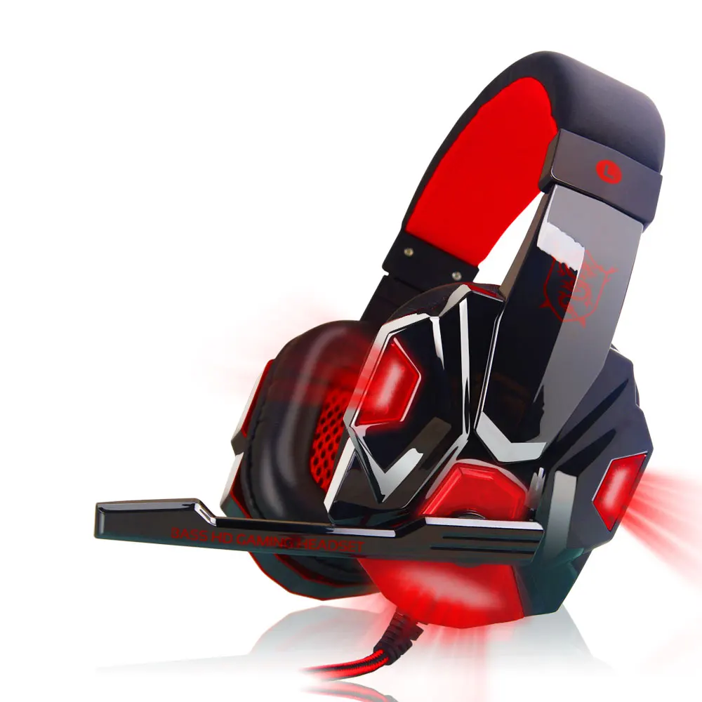 Gaming Headphone USB 3 5mm Game Headsets Interface LED Volume Control Over ear Headphones For PC with Microphone Gamer Earphone