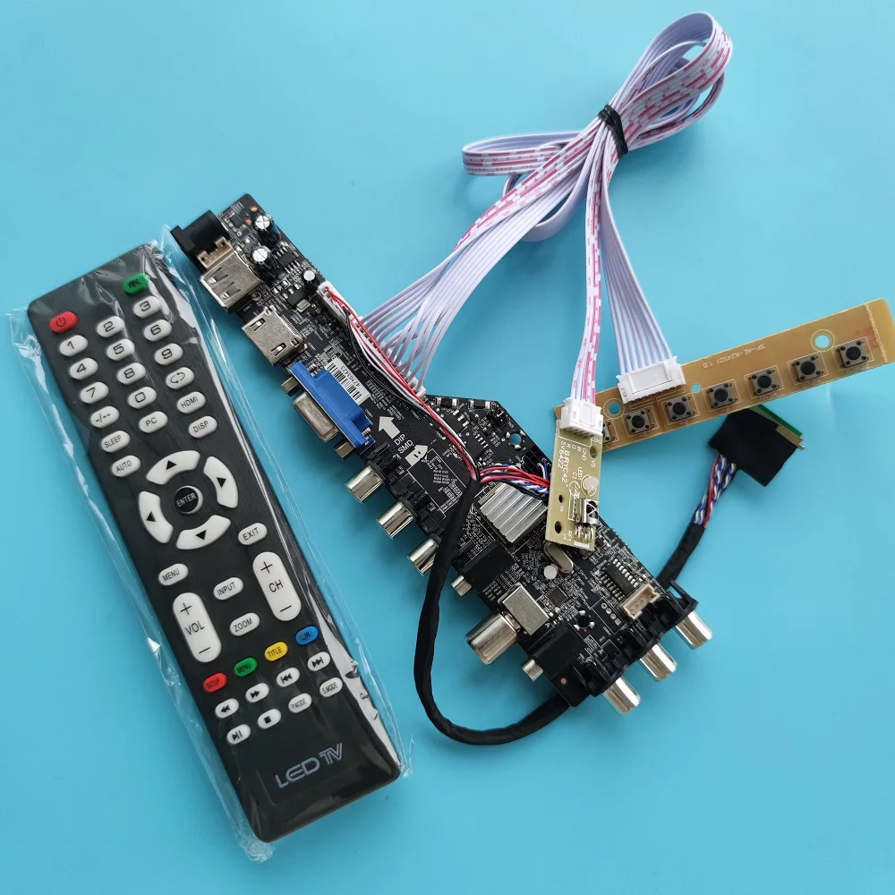 para Lp156wf1 tl 1920×1080 Vga tv av Dvb-t Dvb Controlador de Driver de Placa Remota Digital Led Usb Hdmi-monitor de Painel Compatível