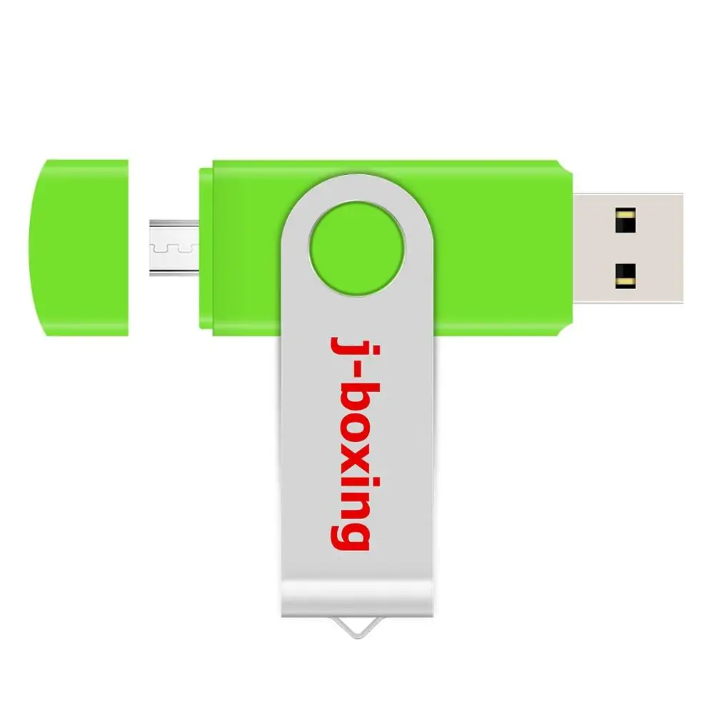 

J-boxing OTG USB Flash 16GB Dual Port Pendrive 16gb Micro USB Flash Drive Swivel Memory Stick for Samsung Huawei Tablet 8 Colors