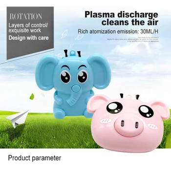 

Car Air Purifier Wearable USB Necklace Air Cleaner Negative Lon Generator Low Noise Air Freshener