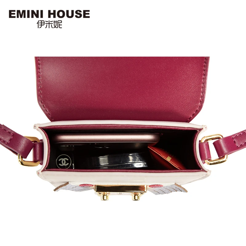 EMINI HOUSE, сумка для телефона в индийском стиле, разделенная кожа, женские сумки на плечо, винтажные сумки через плечо для женщин, мини-сумка-мессенджер
