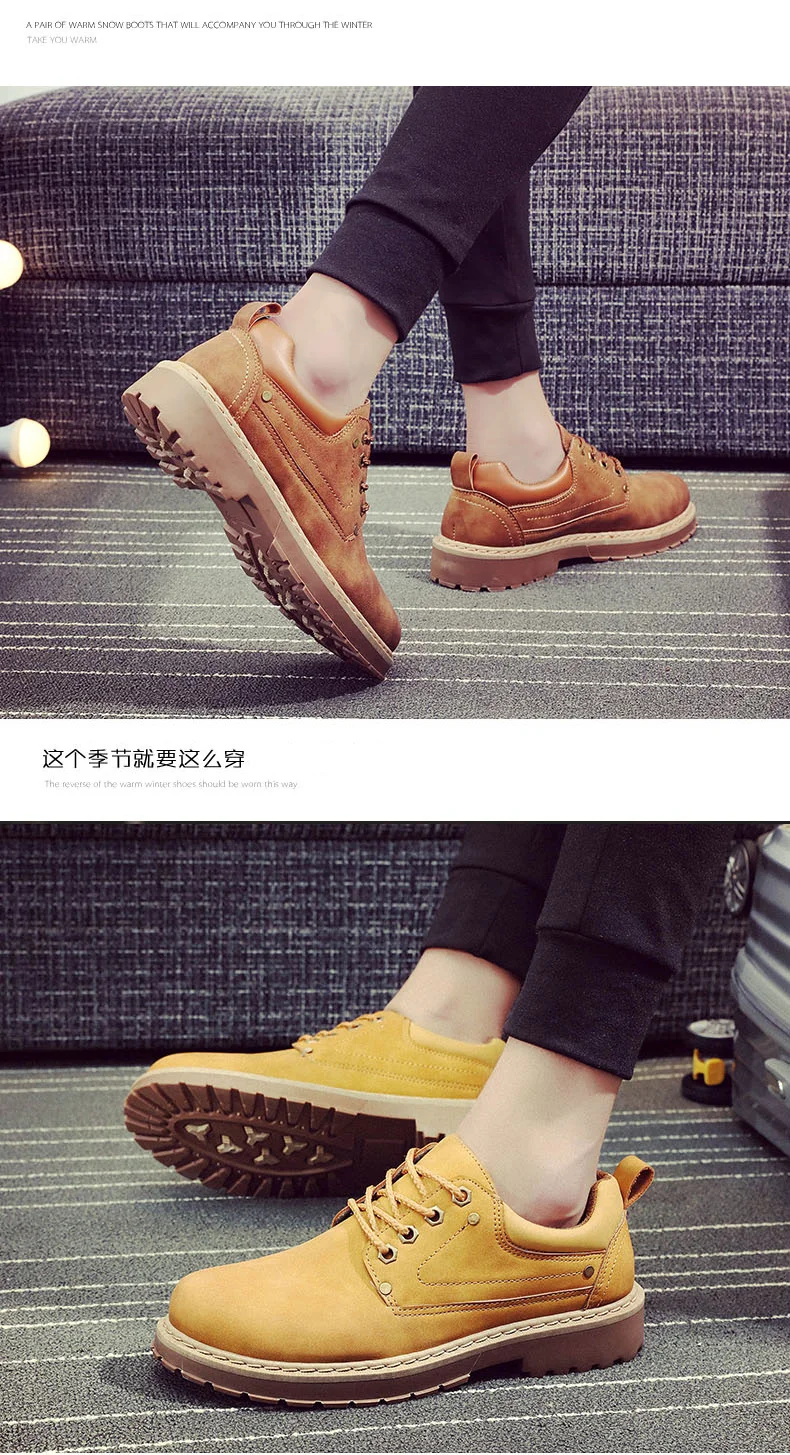 WOLFANT/; Mannen casual Schoenen Mannen Martins Lederen Schoenen Werken Veiligheidsschoenen; сезон зима