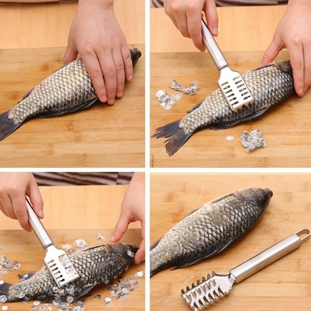 

1Pcs Stainless Steel Practical Kitchen Clean The Fish Scales Knife Scales Scraping Seafood Tools Fish Finder
