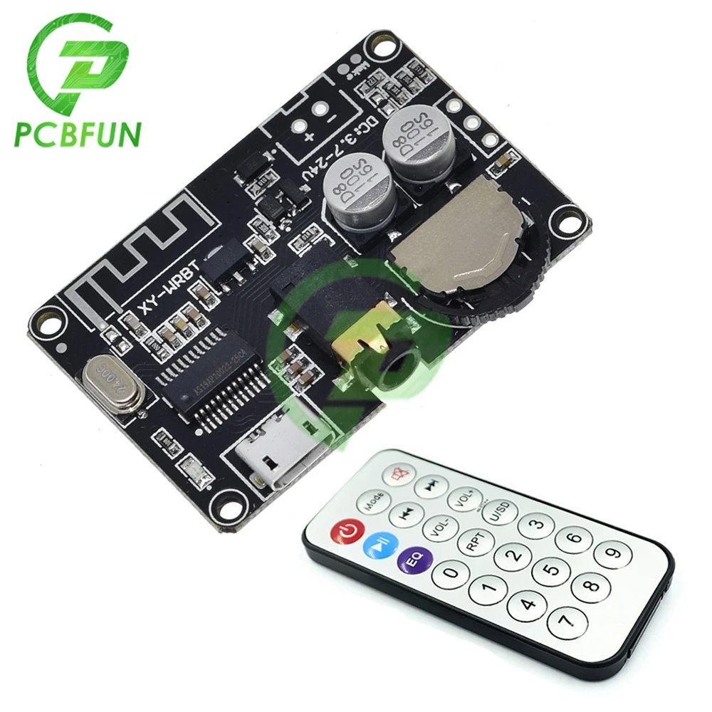 Dc 3.7v-24v 12v bluetooth 5.0 placa de receptor de áudio estéreo módulo de música estéreo sem perdas do decodificador mp3 com controle remoto