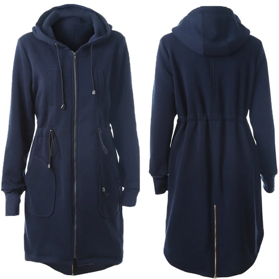 longline zip up hoodie