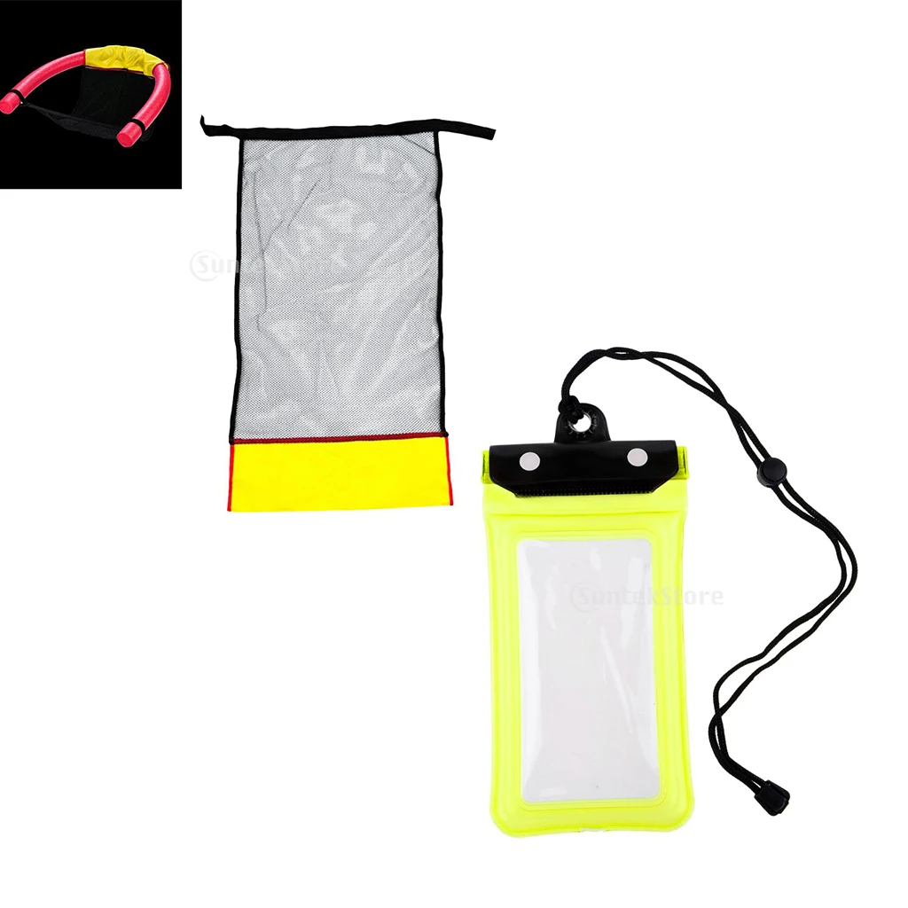 Durable Mesh Swimming Seat Water Floating Chair with Phone Dry Bag Cover